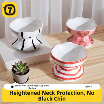 Keraminė katės maisto dubuo – modelis QW10159tys – katėms – naminių gyvūnų maitinimo įranga