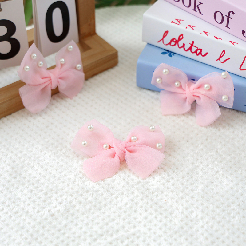 Clip de păr pentru animale de companie – funda cu perle din poliester, stil prințesă, PETCIRCLE, origine Shanghai