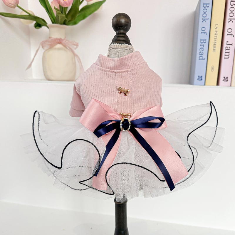 Clip de păr pentru animale de companie – funda cu perle din poliester, stil prințesă, PETCIRCLE, origine Shanghai