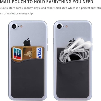 KOOSUK Θήκη Καρτών για Τηλέφωνο από Σιλικόνη, Σετ 3 τεμαχίων με Αυτοκόλλητο Πορτοφόλι για ID και Πιστωτικές Κάρτες