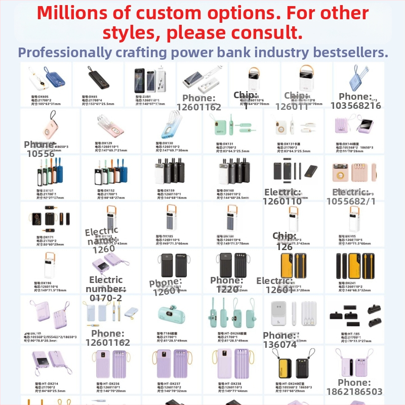 Zhongjian Hengfeng prijenosna vanjska baterija, baterija u soft-pack omotu, PVC kućište, 10W punjenje