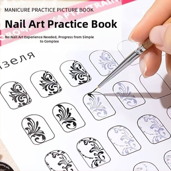 Βιβλίο εξάσκησης τέχνης νυχιών: Αντιγραφή λουλουδιών για αρχάριους — 104 g, σετ εργαλείων περιποίησης νυχιών, Υλικό: Άλλο, Εγχώρια μάρκα, Για το κοινό