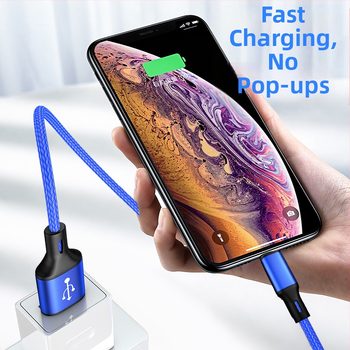 PHIYOO πλεκτό καλώδιο δεδομένων ταχείας φόρτισης για iPhone και Android συσκευές, Type-C συμβατό, 18W μέγιστη ισχύς, πλεκτή κατασκευή