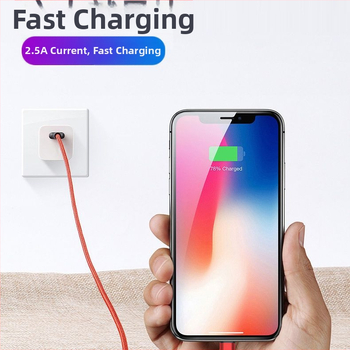 PHIYOO πλεκτό καλώδιο δεδομένων ταχείας φόρτισης για iPhone και Android συσκευές, Type-C συμβατό, 18W μέγιστη ισχύς, πλεκτή κατασκευή