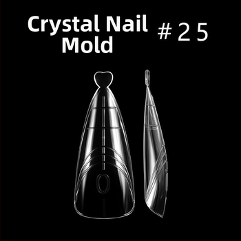 Σετ καλουπιών νυχιών με ενσωματωμένη λαβή - σχήμα σταγόνας νερού, μυτερή άκρη, μοτίβο Αστροφεγγιά, 140 τεμάχια