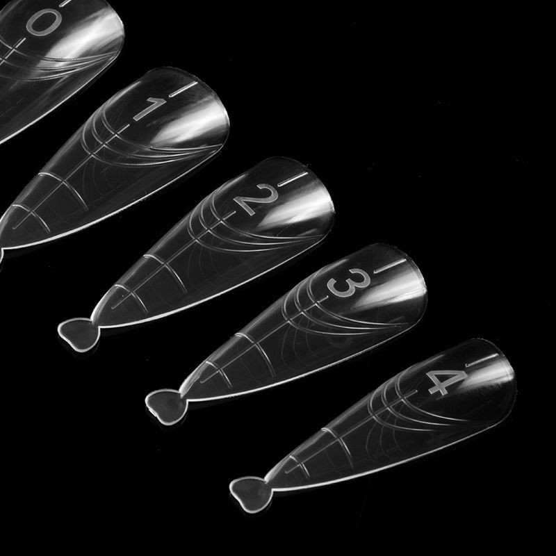 Nagų formų rinkinys su įmontuotu laikikliu - lašelinės formos, aštrus galas, Žvaigždžių Dangus raštas, 140 vnt