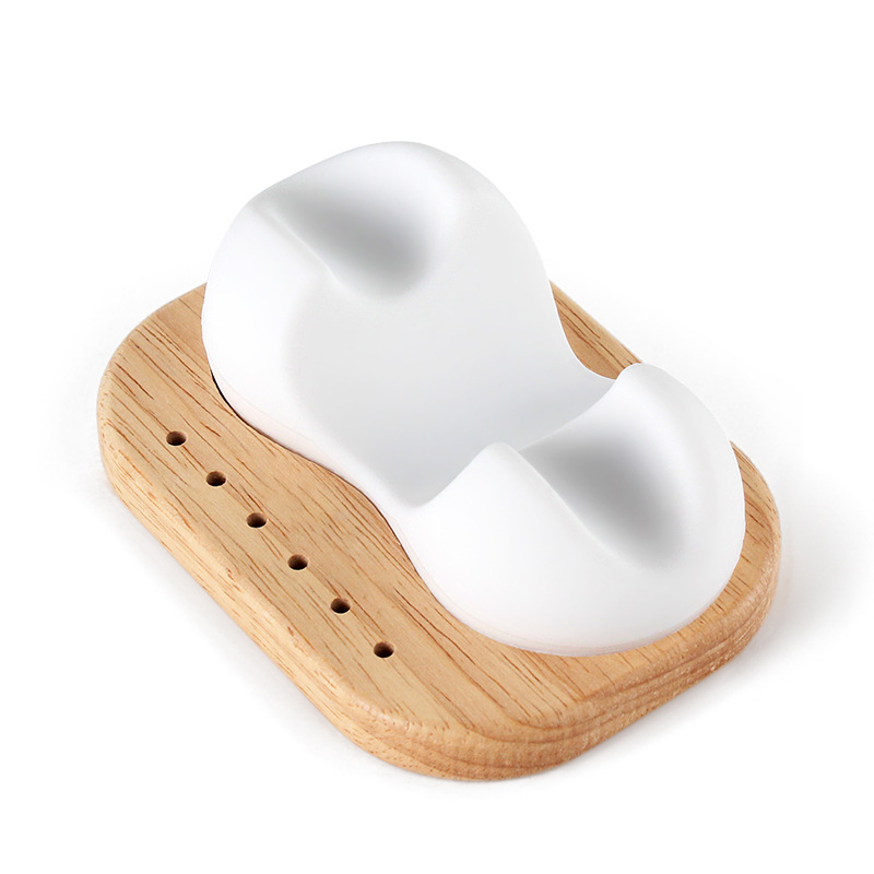 Nail art stovas su mediniu pagrindu ir silikono paviršiumi įrankių saugojimui — JJ