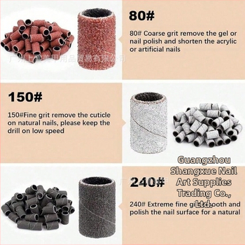 Σετ ταινιών λείανσης νυχιών, 50 τεμ., κόκκοι 80/120/180, για φρεζα νυχιών