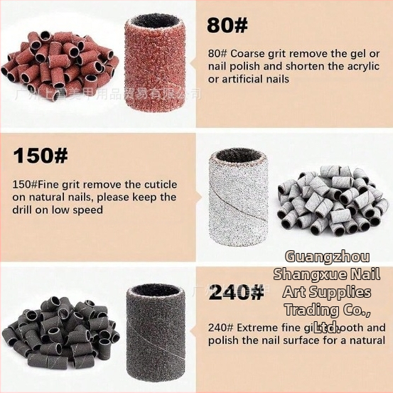 Sada brúsnych pásikov na nechty, 50 ks, zrnitosti 80/120/180, pre brúsku na nechty