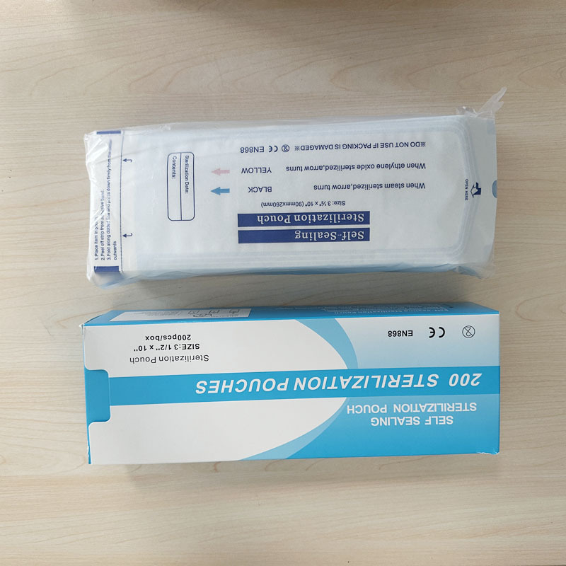Pungă de sterilizare auto-sigilantă pentru uz dentar, de unică folosință, sterilizare la temperatură înaltă