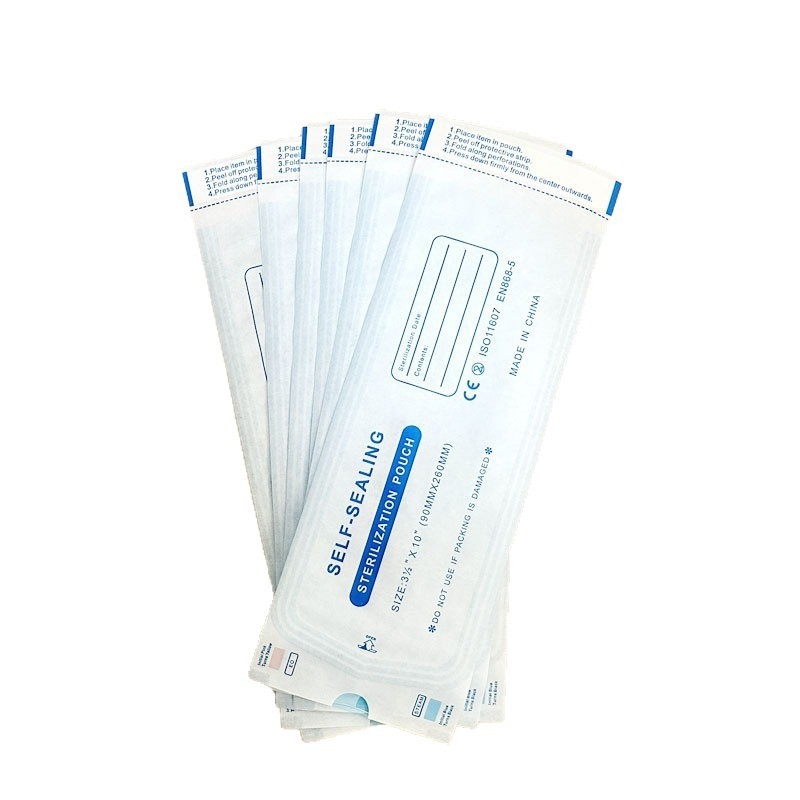 Pungă de sterilizare auto-sigilantă pentru uz dentar, de unică folosință, sterilizare la temperatură înaltă