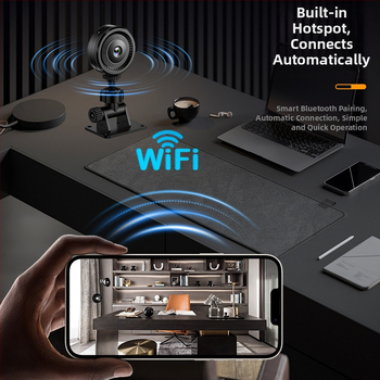 C8 bezvadu 1080p novērošanas kamera ar Wi‑Fi, TF karšu glabāšana, 2 stundu darbības laiks