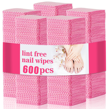 Dischete demachiante pentru îndepărtarea lacului – fără scame, fără fibre, pentru curățarea gurii sticlei, 600 buc, OEM