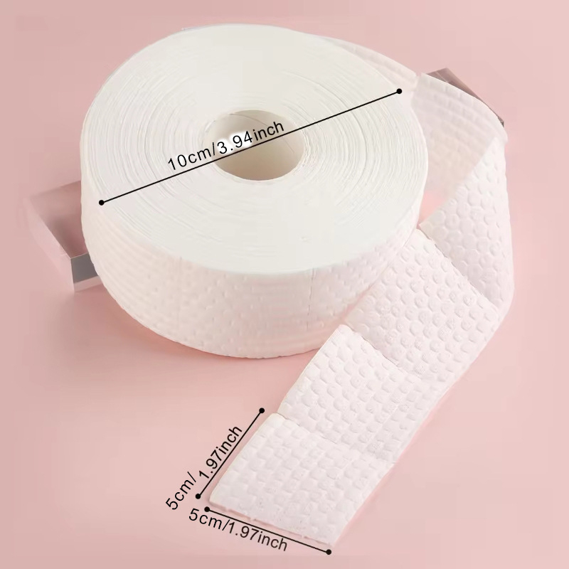 Tamponi demachianți pentru lac de unghii, pentru manichiură, fără scame, 100 g/rolă, model MJ-XJM, cod produs 01132