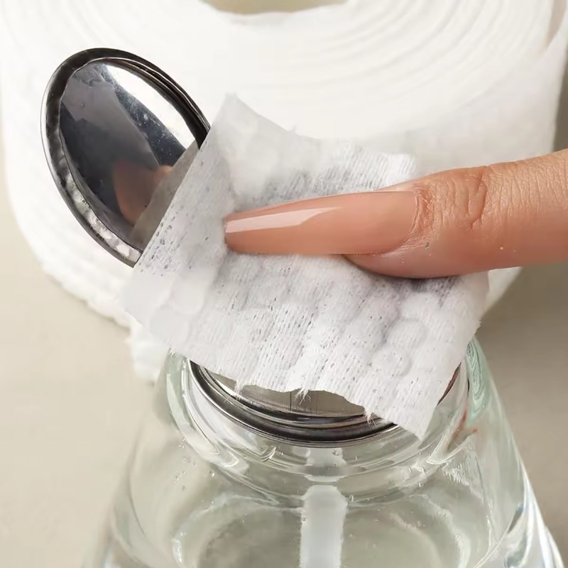 Tamponi demachianți pentru lac de unghii, pentru manichiură, fără scame, 100 g/rolă, model MJ-XJM, cod produs 01132