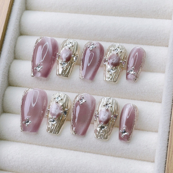 Luxi nešiojami nagų galiukai – Katės akis, Prancūziškas stilius, Ledinis skaidrus; Žvaigždėtas dangus raštas; Kilmė Jiangsu; Modelio Nr. C28