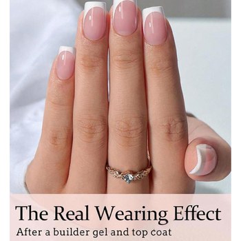 Νύχια τεχνητά – σετ 168 τεμαχίων, κοντό τετράγωνο σχήμα, γαλλικό στιλ, λεοπάρ μοτίβο και αστέρια, αποσπώμενα αυτοκόλλητα σχέδια νυχιών