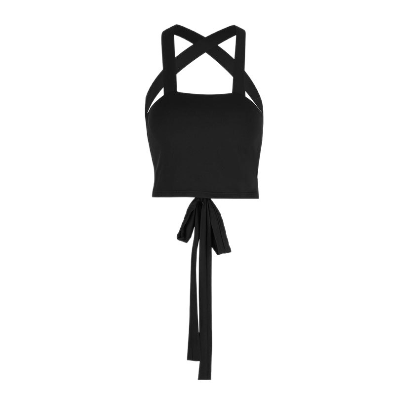 Ad396 TankTop su raišteliais, Dviejų pečių dirželiai, Siauras kirpimas, Trumpas ilgis, Poliesterio mišinys