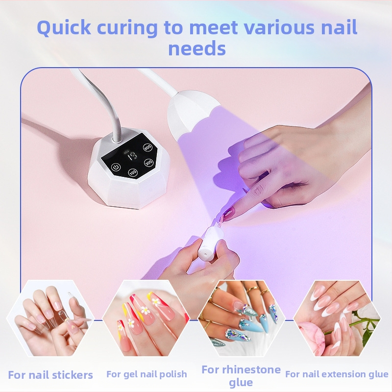 BM-19 Pārnēsama galda nagu lampiņa ar lotosa dizainu, viedais sensors UV cietināšanai, ātra žāvēšana gel nagiem