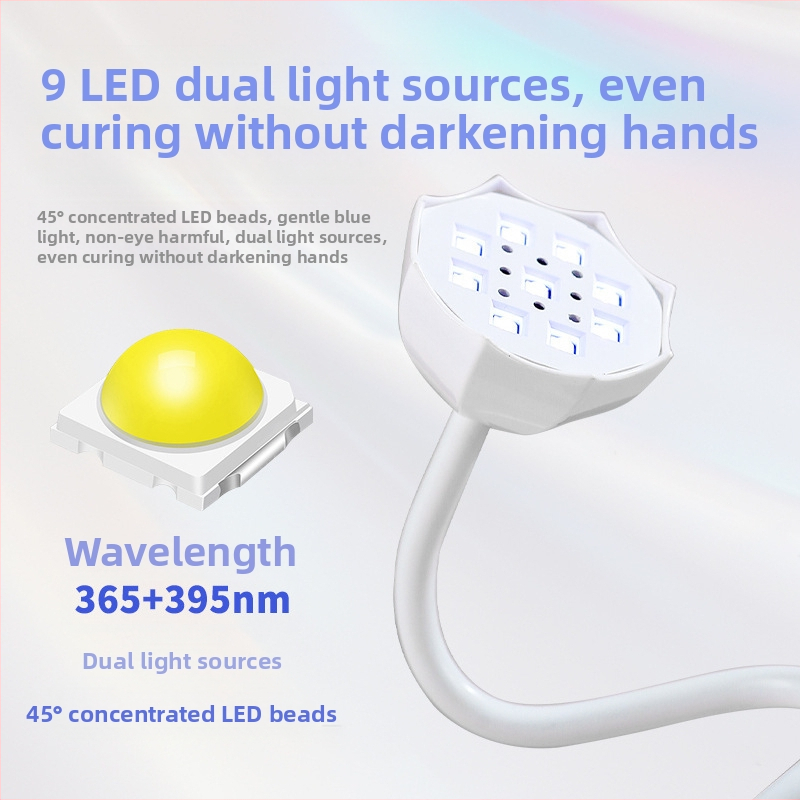 BM-19 Pārnēsama galda nagu lampiņa ar lotosa dizainu, viedais sensors UV cietināšanai, ātra žāvēšana gel nagiem
