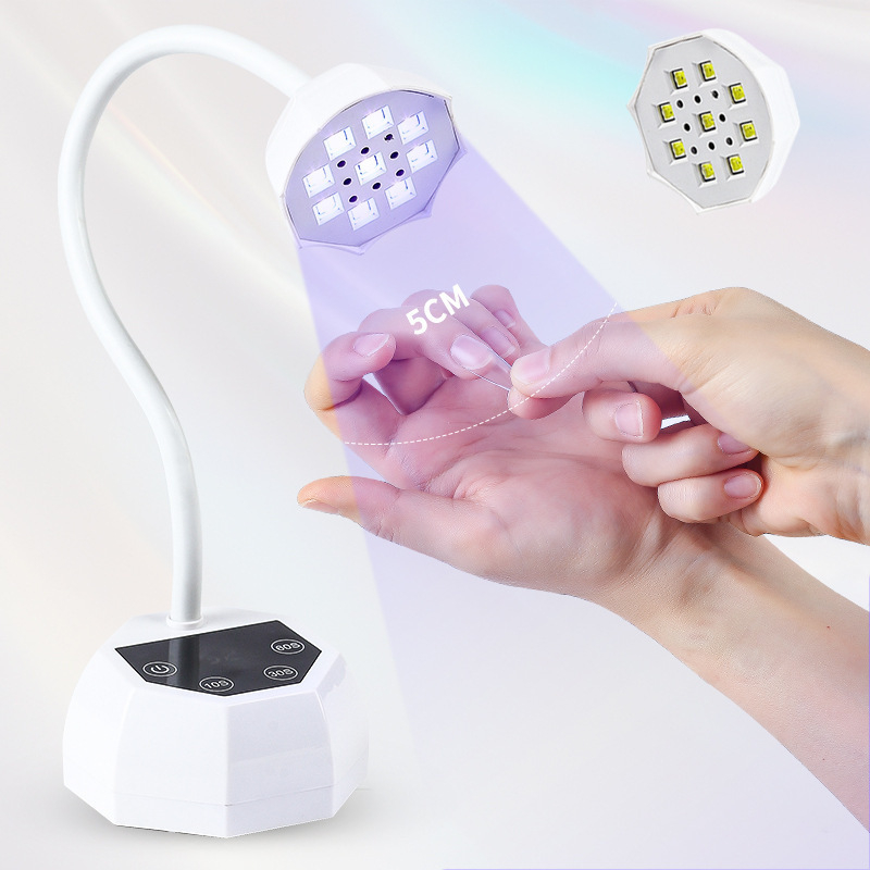 BM-19 Pārnēsama galda nagu lampiņa ar lotosa dizainu, viedais sensors UV cietināšanai, ātra žāvēšana gel nagiem