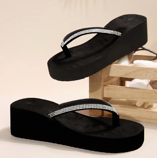 Сандали с мотив рибена кост (Herringbone) | Горна част: PU | Подметка: EVA | Форма на пръста: кръгла | Стил: корейски стил