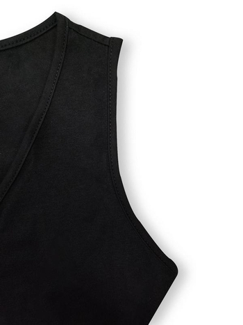 Body/camisolă cu model în dungi, croială lejeră, țesătură de in ca material principal, detaliu corduroy, margine wrap ruched