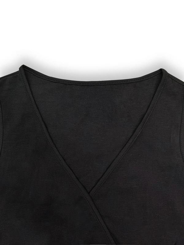 Body/camisolă cu model în dungi, croială lejeră, țesătură de in ca material principal, detaliu corduroy, margine wrap ruched