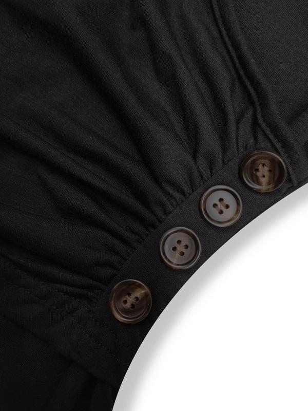 Body/camisolă cu model în dungi, croială lejeră, țesătură de in ca material principal, detaliu corduroy, margine wrap ruched