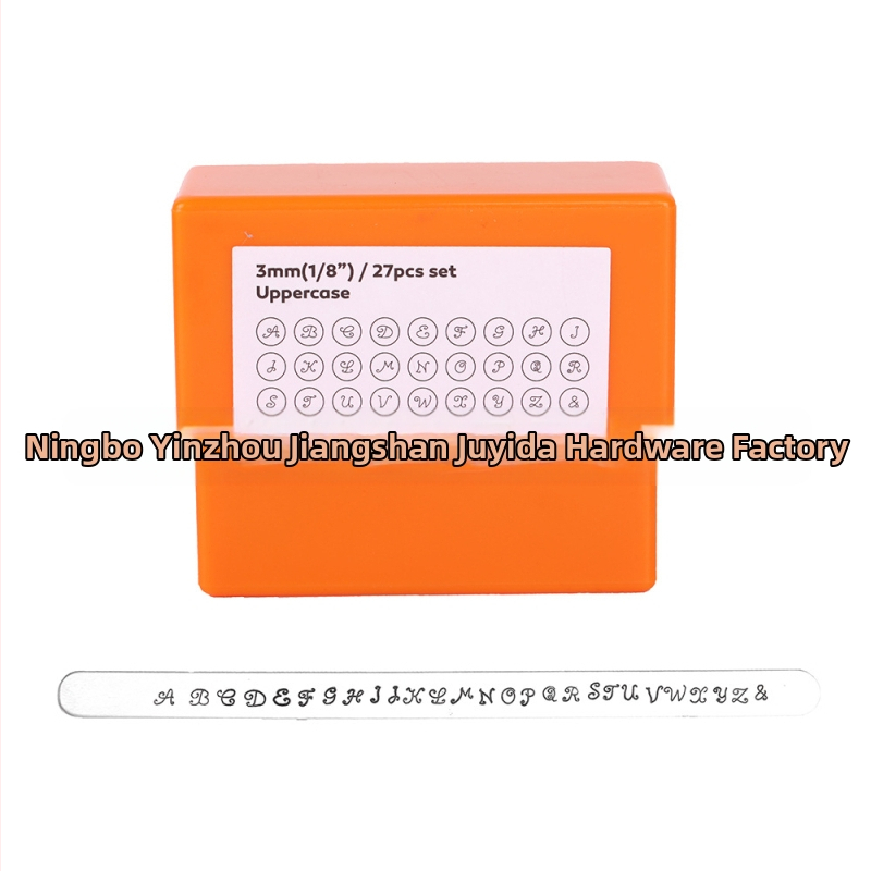 Комплект стампове за кожа: цифри и английски букви, 3 мм височина на символа, 40Cr стомана
