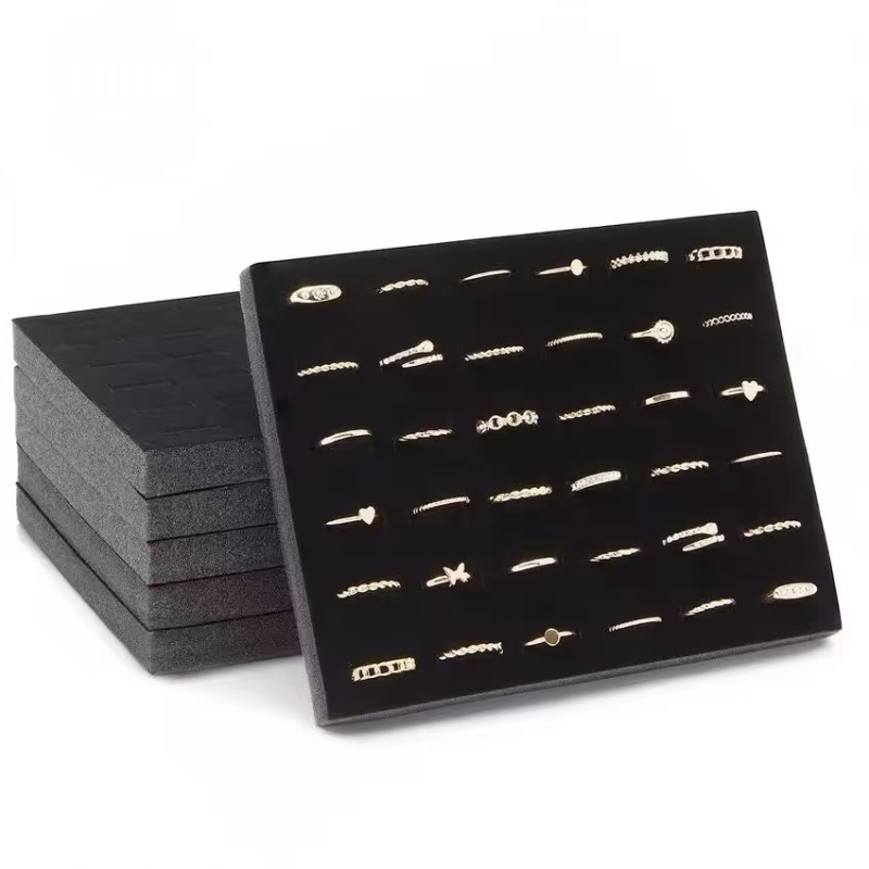 Εσωτερική επένδυση για κουτί κοσμημάτων από αφρό με πολλαπλές οπές για δαχτυλίδια, σκουλαρίκια και βραχιόλια (υλικό: αφρός συσκευασίας, μοντέλο BK911)