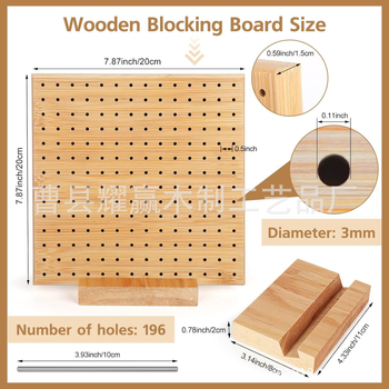 Ξύλινη Πλάκα Πλεξίματος με Οπές, Πολυχρηστική Προσαρμοζόμενη Πίνακας Κατασκευών, Λιτή Μοντέρνα Διακόσμηση, Κατασκευασμένη από Διάφορα Είδη Ξύλου για Οικιακή Χρήση