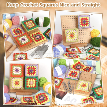 Ξύλινη Πλάκα Πλεξίματος με Οπές, Πολυχρηστική Προσαρμοζόμενη Πίνακας Κατασκευών, Λιτή Μοντέρνα Διακόσμηση, Κατασκευασμένη από Διάφορα Είδη Ξύλου για Οικιακή Χρήση