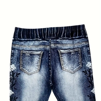 Pantaloni lungi cu imprimeu, pentru modelarea corpului, Milk Silk, 90–95% poliester, greutate medie 161–180 g/m², cod WC01JL20250722K1