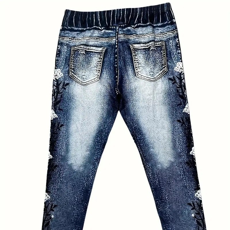 Pantaloni lungi cu imprimeu, pentru modelarea corpului, Milk Silk, 90–95% poliester, greutate medie 161–180 g/m², cod WC01JL20250722K1