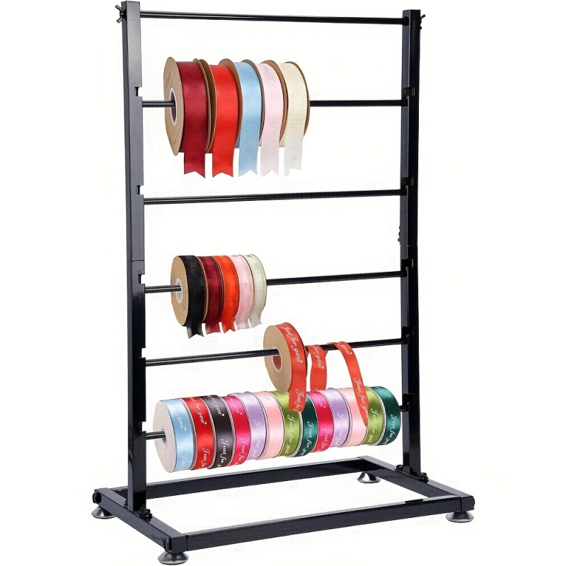 Raft metalic de podea pentru depozitare panglici, 6 niveluri, multifuncțional, design simplu modern