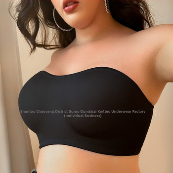 Tub top bez plecu, push-up, bezšuvēm, anti-slip, neilona audums ar kokvilnas oderi, vidējie kausi