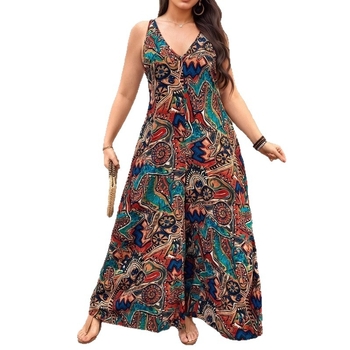 Γυναικεία ολόσωμη φόρμα Korean Style, φαρδιά παντελόνια, υψηλή μέση, πολυεστέρας, ελαφρύ ύφασμα