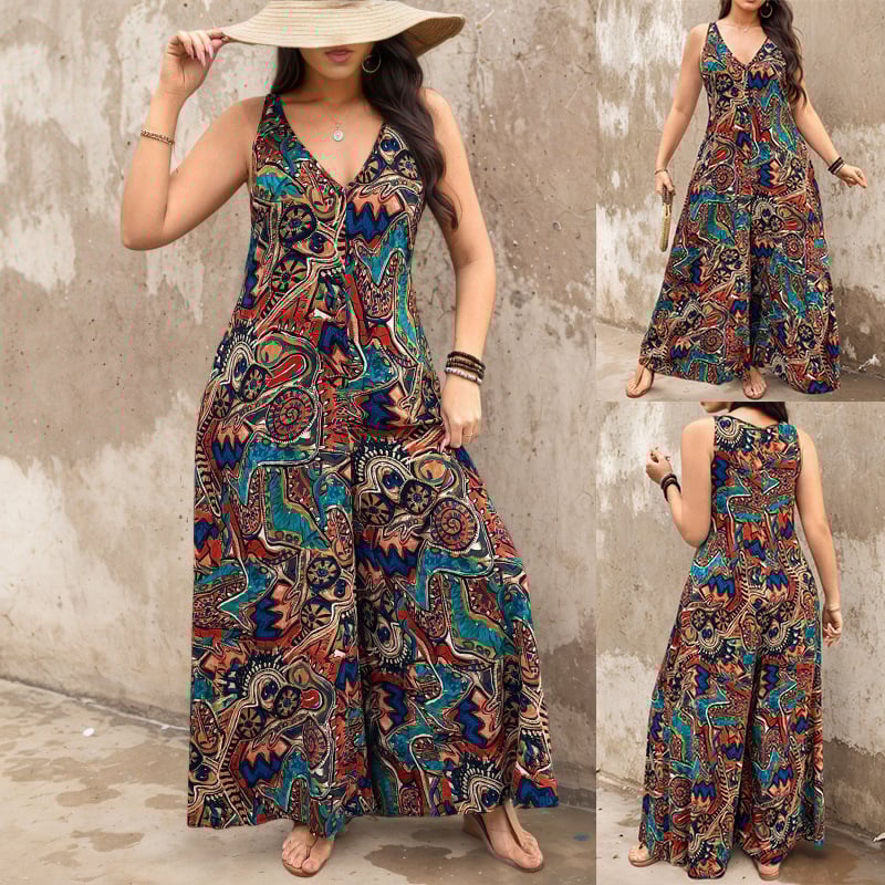 Salopetă pentru femei, în stil coreean, pantaloni largi, talie înaltă, poliester, material subțire