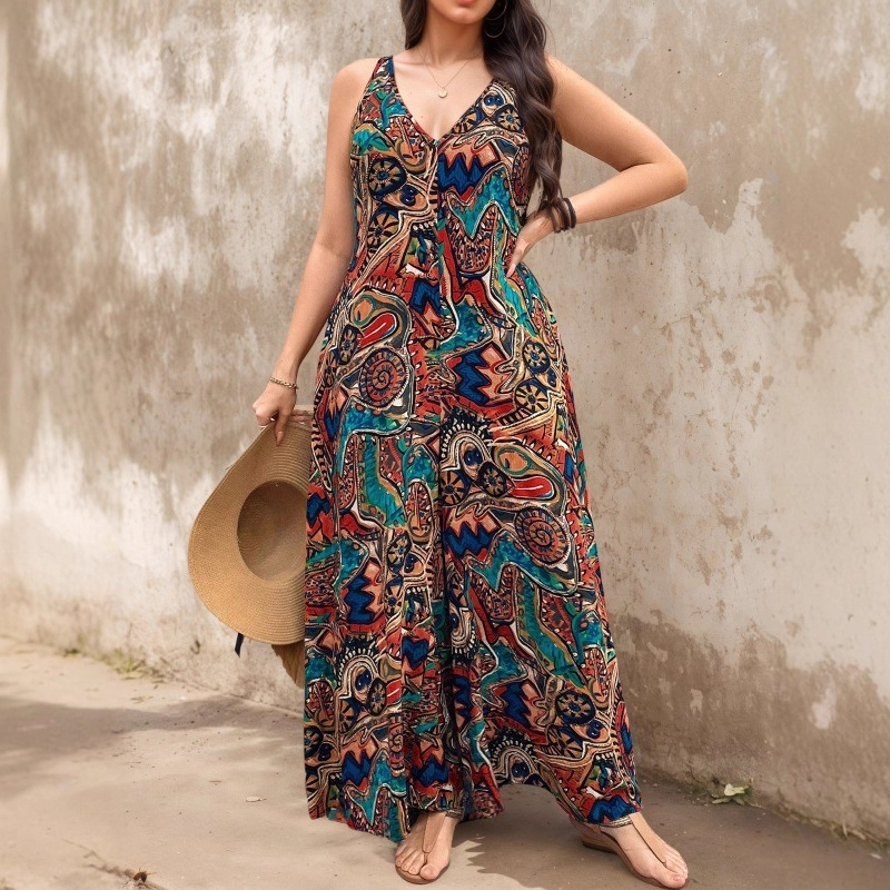 Salopetă pentru femei, în stil coreean, pantaloni largi, talie înaltă, poliester, material subțire