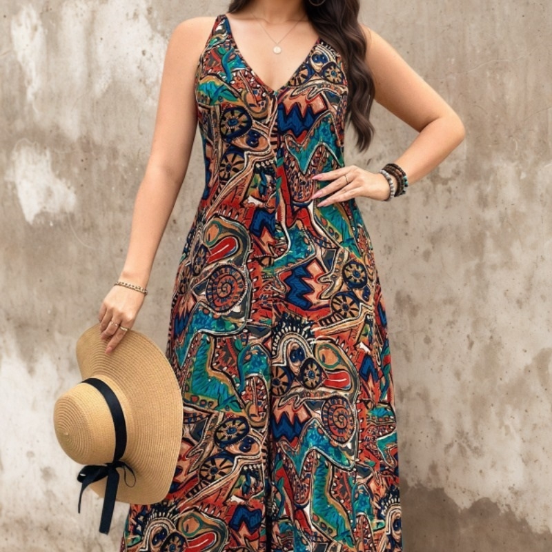 Salopetă pentru femei, în stil coreean, pantaloni largi, talie înaltă, poliester, material subțire