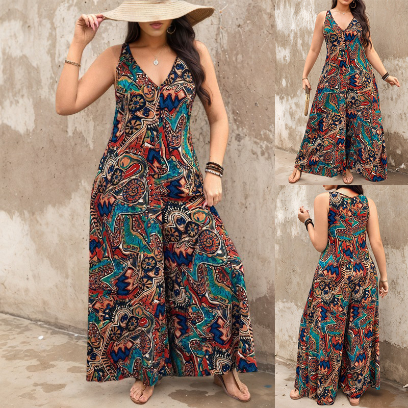 Salopetă pentru femei, în stil coreean, pantaloni largi, talie înaltă, poliester, material subțire