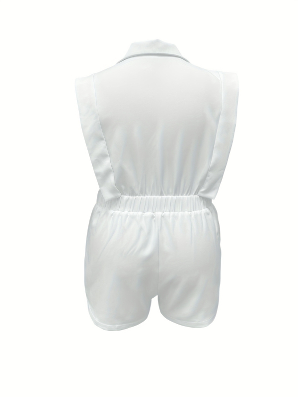 Δύο τεμάχια σετ με τοπ χωρίς μανίκια σε V-λαιμό και σορτς, φλοράλ μοτίβο, πολυεστέρας, φθινοπωρο 2025