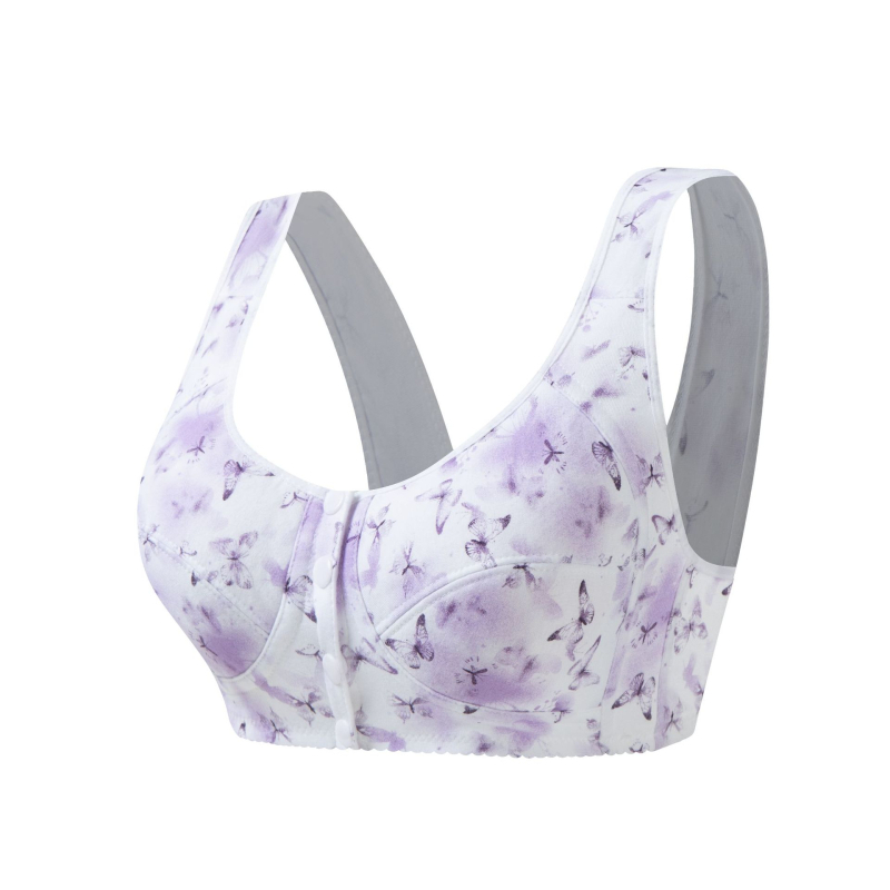 Σουτιέν από βαμβάκι, σε στυλ γιλέκο, με πλήρες κύπελλο, λεπτές διαμορφωμένες κάψες, επένδυση από σφουγγάρι, σταθεροί διπλοί ιμάντες