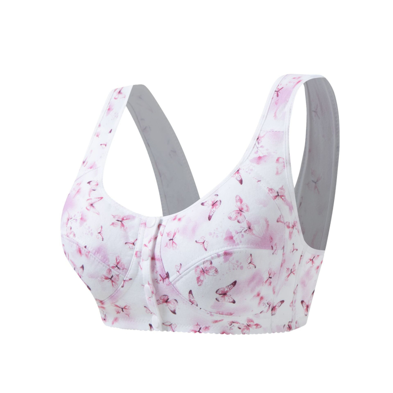 Σουτιέν από βαμβάκι, σε στυλ γιλέκο, με πλήρες κύπελλο, λεπτές διαμορφωμένες κάψες, επένδυση από σφουγγάρι, σταθεροί διπλοί ιμάντες