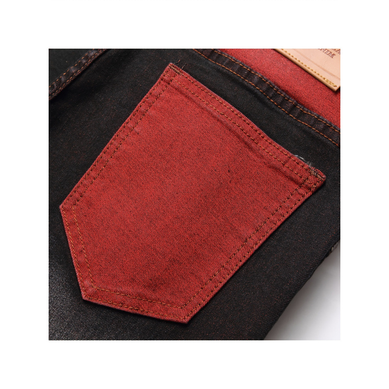 Jeans deteriorați, Slim Fit, talie medie-înaltă, croială dreaptă, cu căptușeală fleece