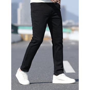 Džinsai – Lengvas verslo stilius, tiesūs kojos, laisvas kirpimas, fleece įdėklas, dviguba juosta, raišteliu užraktas