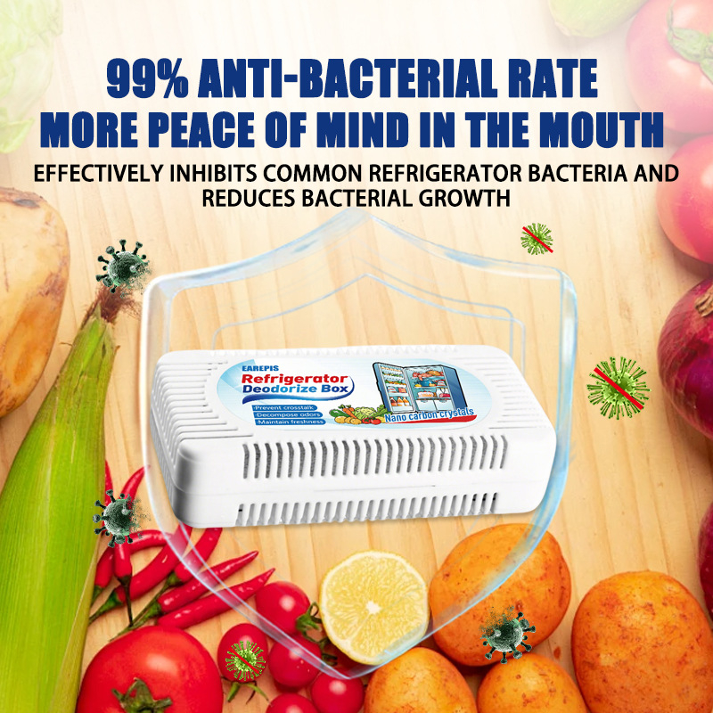 EAREPIS Κουτί Αποσμητικού Ψυγείου – 50 g, μοντέλο L-5, Απολύμανση Οσμών, Διατήρηση Φρεσκάδας, Πρόληψη Διασποράς Οσμών