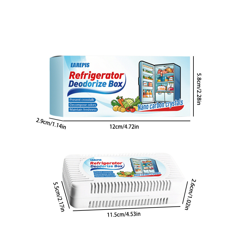 EAREPIS Κουτί Αποσμητικού Ψυγείου – 50 g, μοντέλο L-5, Απολύμανση Οσμών, Διατήρηση Φρεσκάδας, Πρόληψη Διασποράς Οσμών