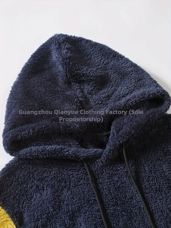 Мъжко худи с качулка, пуловер стил, флисово подплатено, полиестер 100%, за зимния сезон